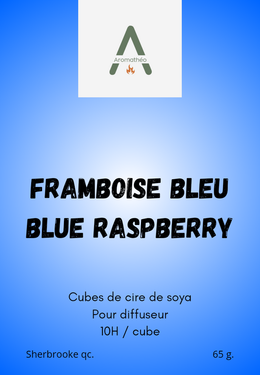 Cube de cire framboise bleu